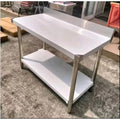 5ft Stainless Steel Work Table with Back (Rust-Resistant, Durable, and Sturdy)