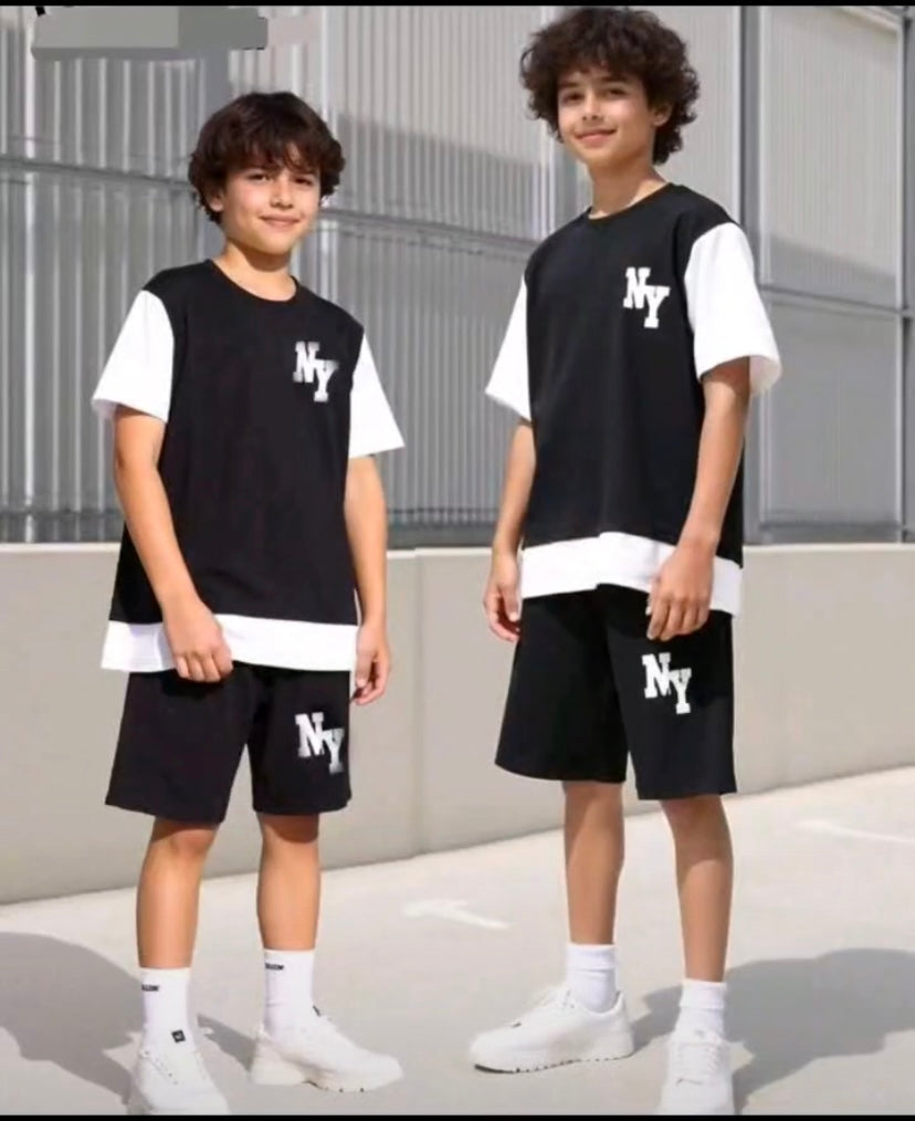 Two-Piece Boys' Outfit: Shorts and Top (Durable, Elegant, Stylish, Perfect for Any Occasion)