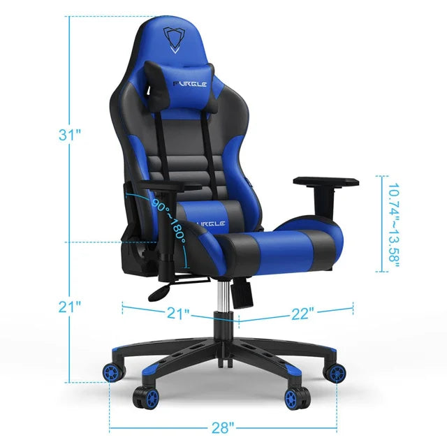 Decorative Gaming & Relaxation Leather Chair With Leg Rest | Furgle