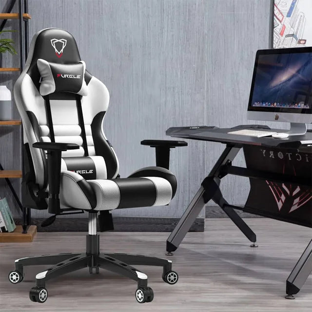 Decorative Gaming & Relaxation Leather Chair With Leg Rest | Furgle