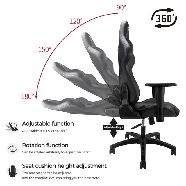 Decorative Gaming & Relaxation Leather Chair With Leg Rest | Furgle