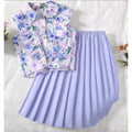 Girls' 2-Piece Skirt and Blouse Set (Chic, Stylish, Durable, Elegant, Classy)